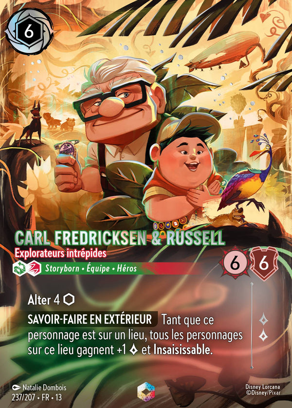 Carte Lorcana 237/207 Carl Fredricksen & Russell, Explorateurs intrépides | LorenZone