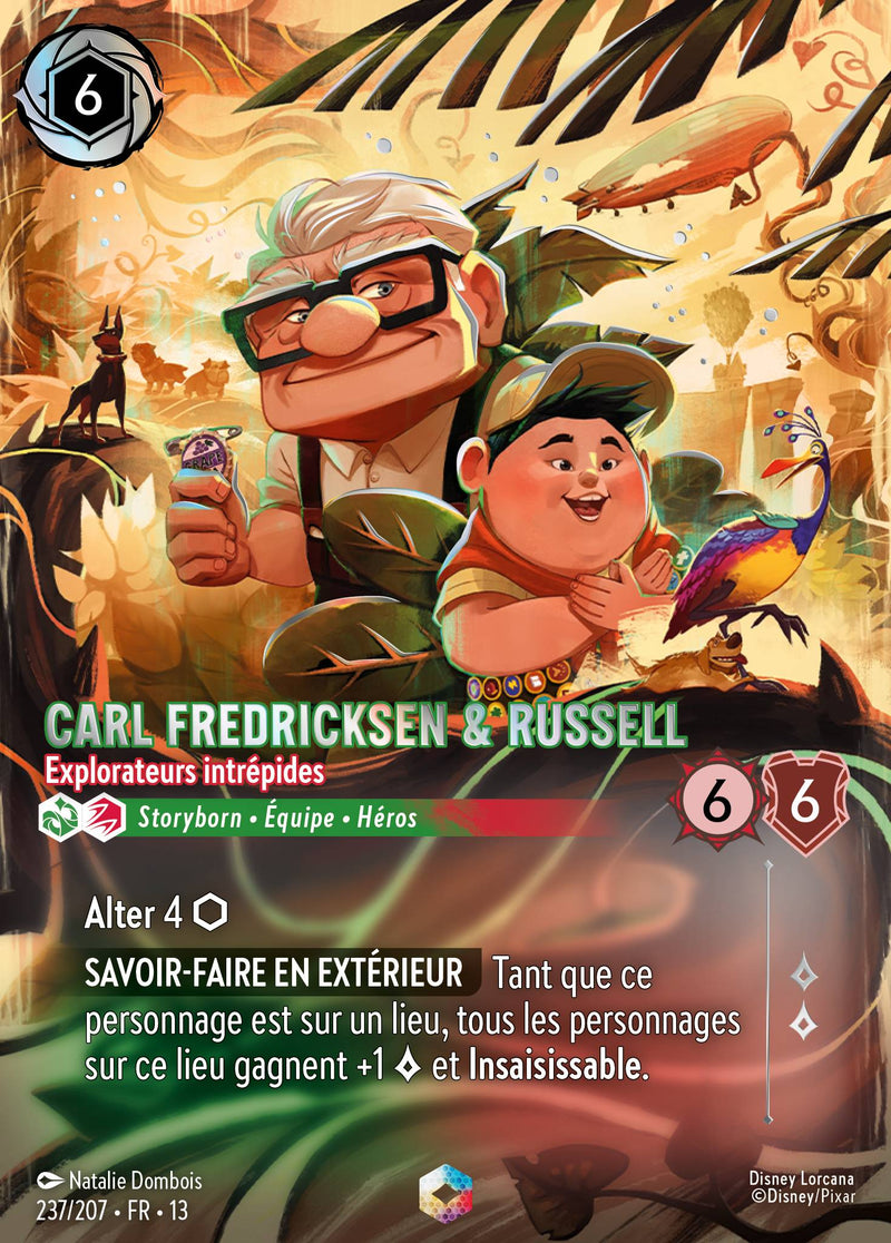Carte Lorcana 237/207 Carl Fredricksen & Russell, Explorateurs intrépides | LorenZone