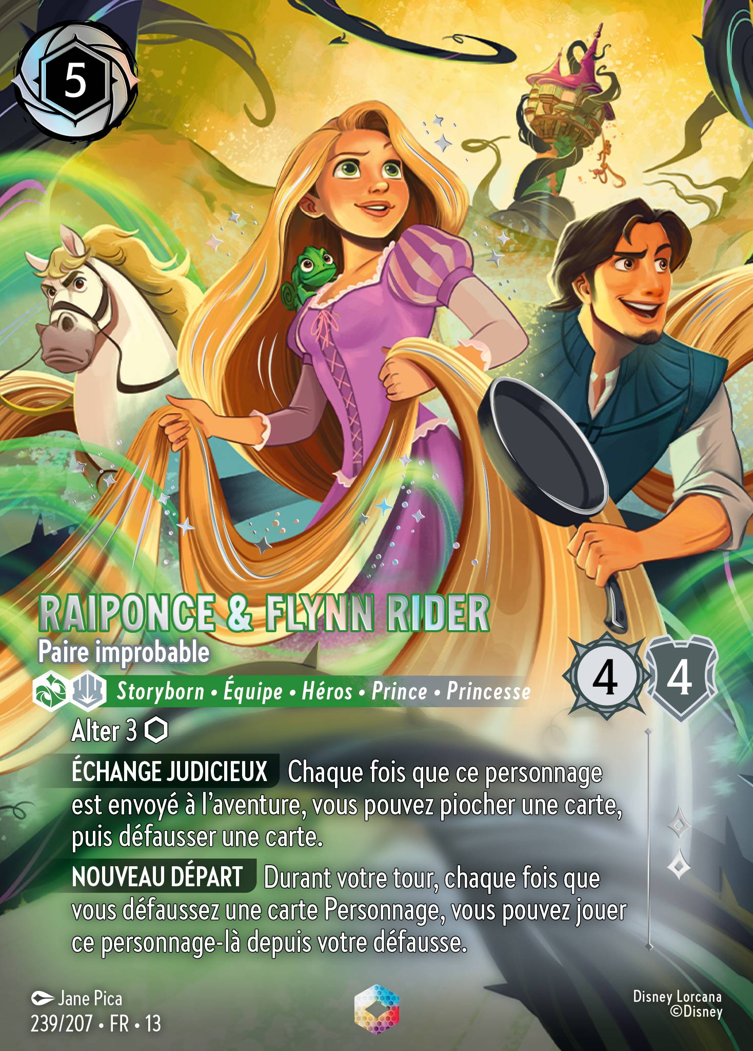 Carte Lorcana 239/207 Raiponce & Flynn Rider, Paire improbable | LorenZone