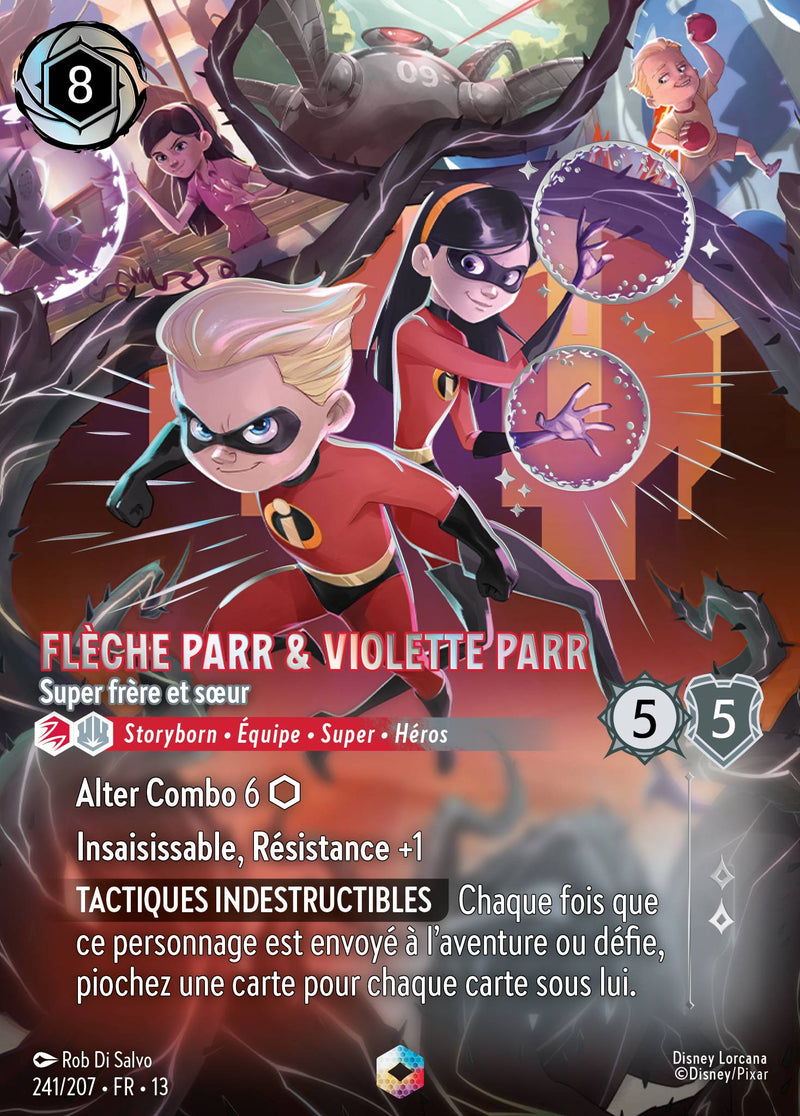 Carte Lorcana 241/207 Flèche Parr & Violette Parr, Super frère et sœur | LorenZone