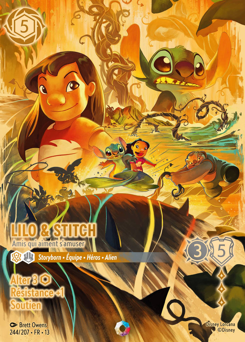 Carte Lorcana 244/207 Lilo & Stitch, Amis qui aiment s'amuser | LorenZone