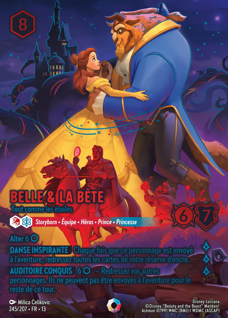 Carte Lorcana 245/207 Belle & La Bête, Tout comme les étoiles | LorenZone