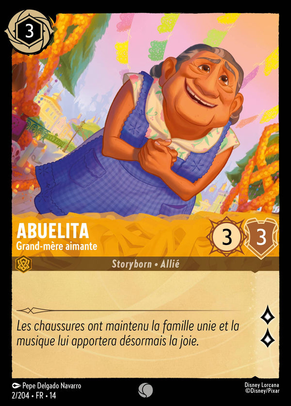 Carte Lorcana 002/204 Abuelita, Grand-mère aimante | LorenZone