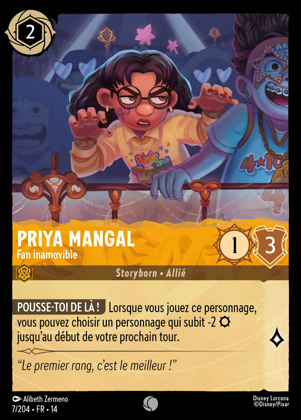 Carte Lorcana 007/204 Priya Mangal, Fan inamovible | LorenZone