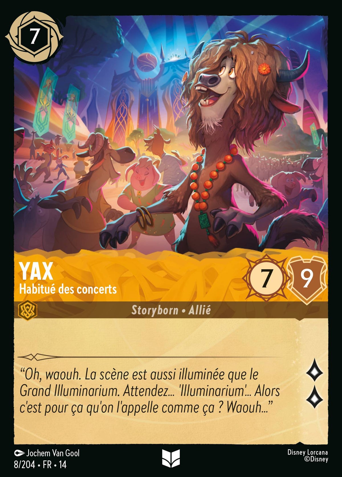 Carte Lorcana 008/204 Yax, Habitué des concerts | LorenZone