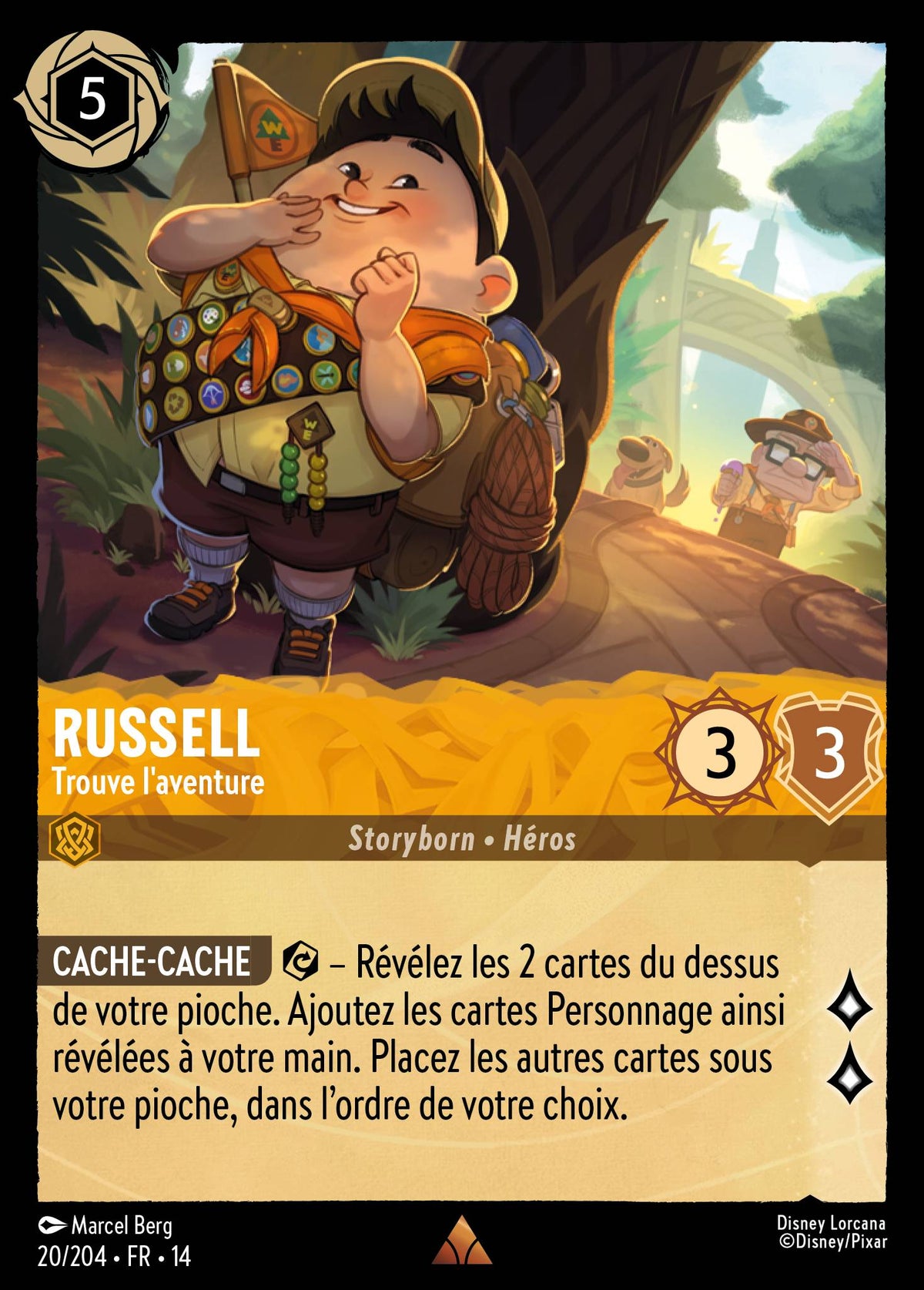 Carte Lorcana 020/204 Russell, Trouve l'aventure | LorenZone