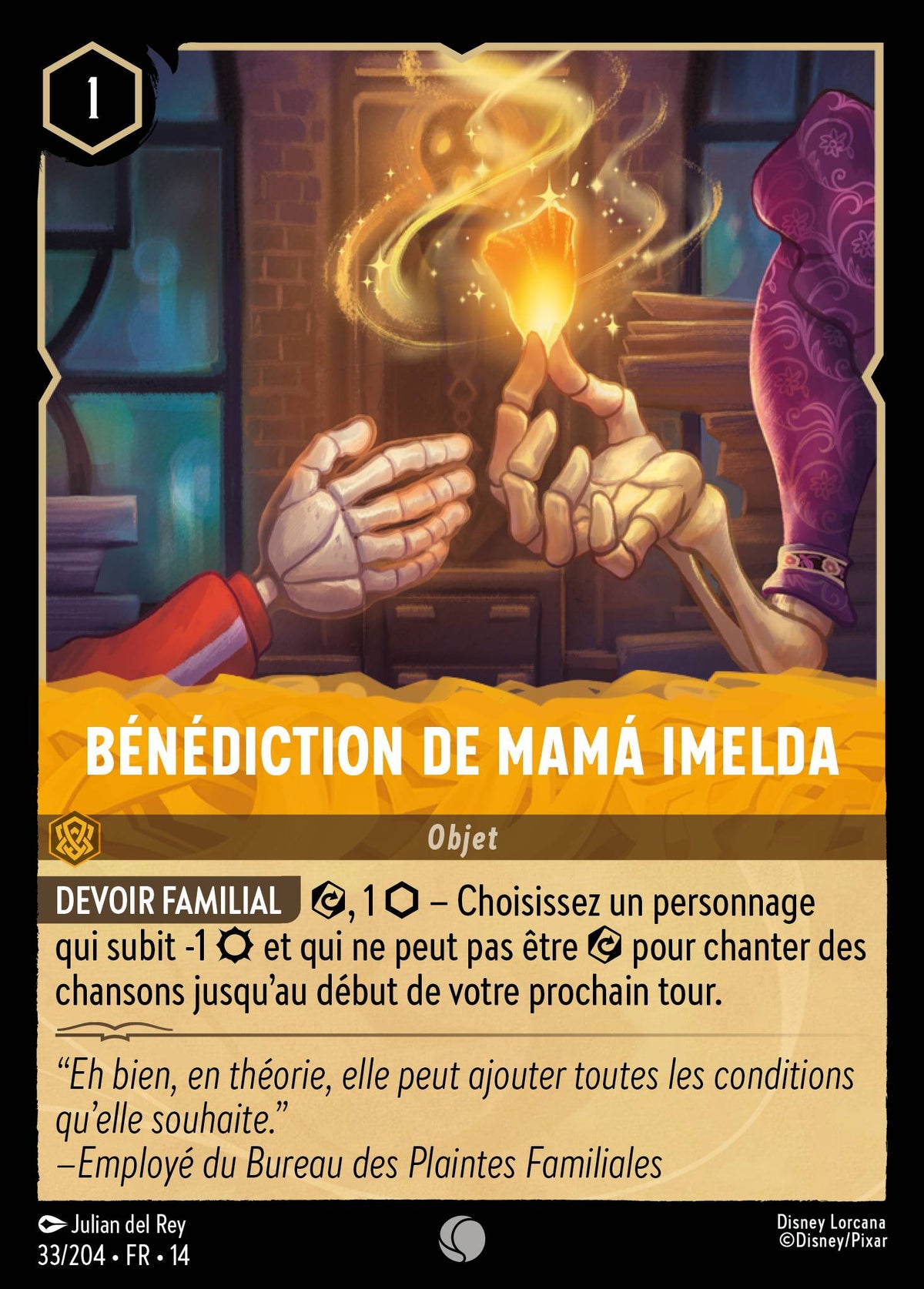 Carte Lorcana 033/204 Bénédiction de Mamá Imelda | LorenZone
