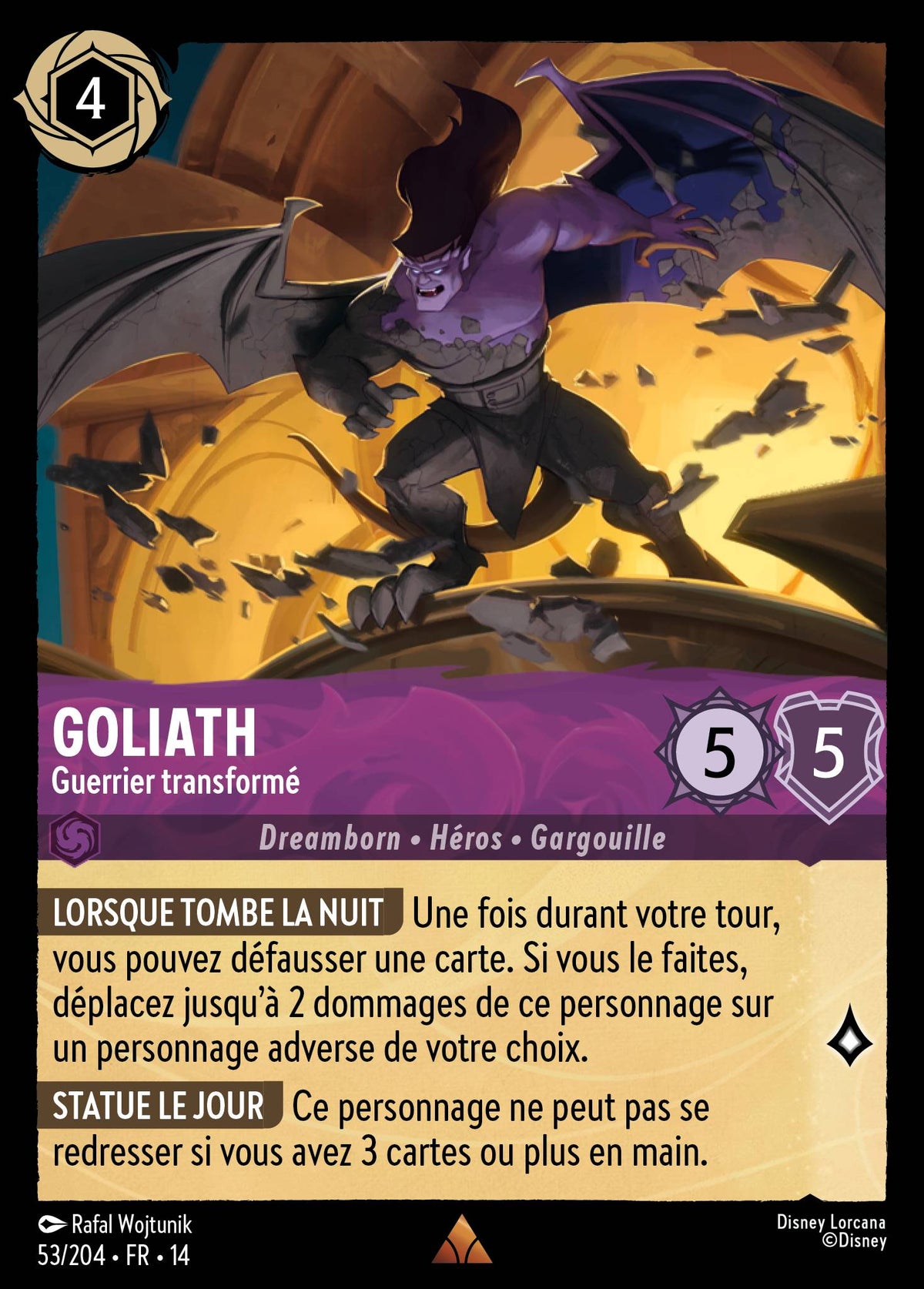 Carte Lorcana 053/204 Goliath, Guerrier transformé | LorenZone