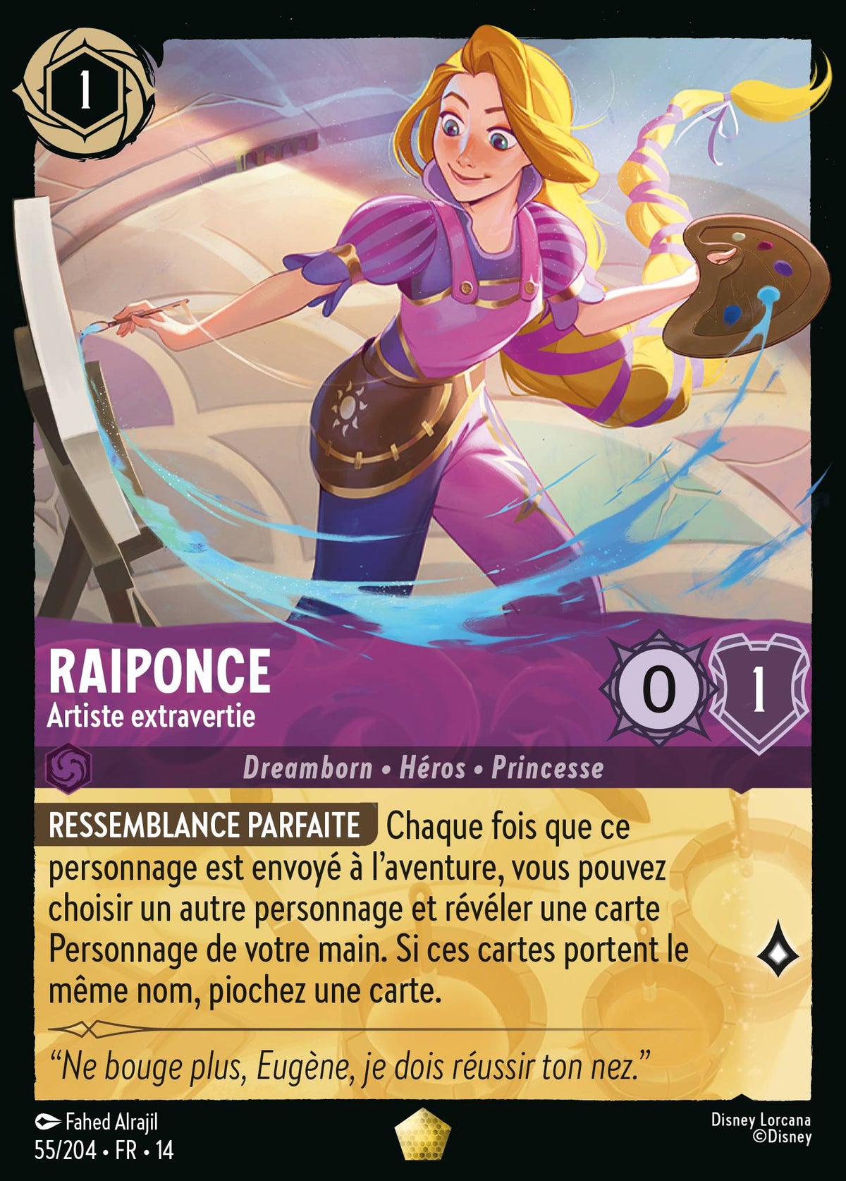 Carte Lorcana 055/204 Raiponce, Artiste extravertie | LorenZone