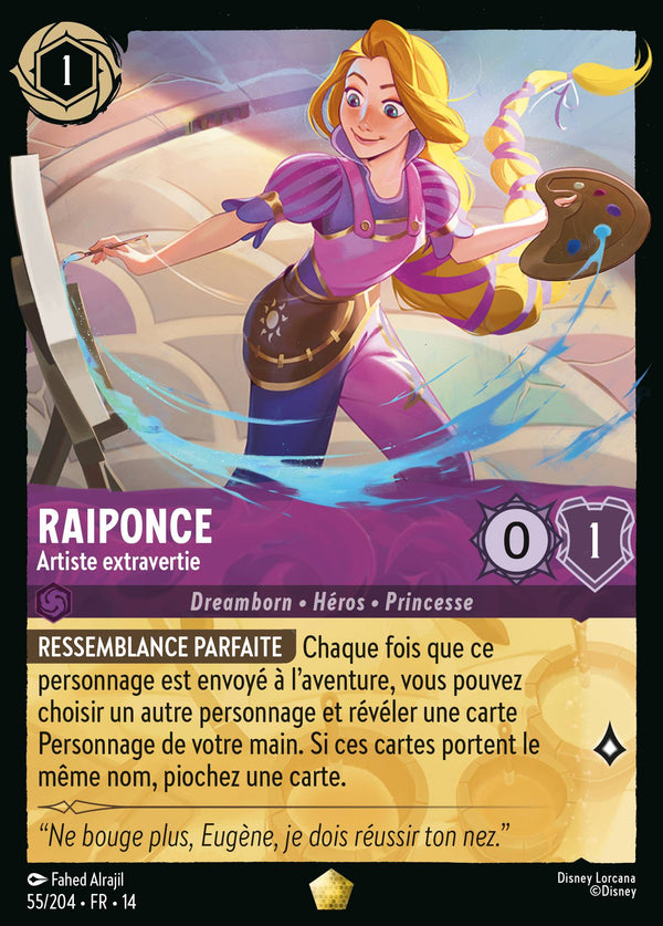 Carte Lorcana 055/204 Raiponce, Artiste extravertie | LorenZone