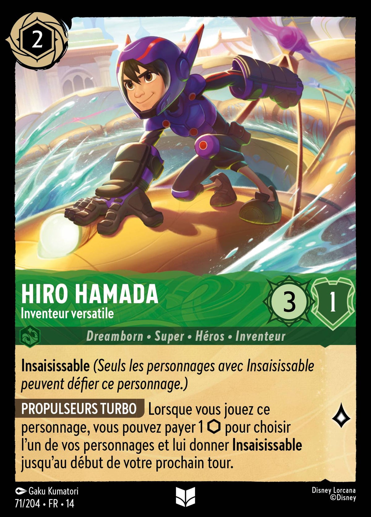 Carte Lorcana 071/204 Hiro Hamada, Inventeur versatile | LorenZone