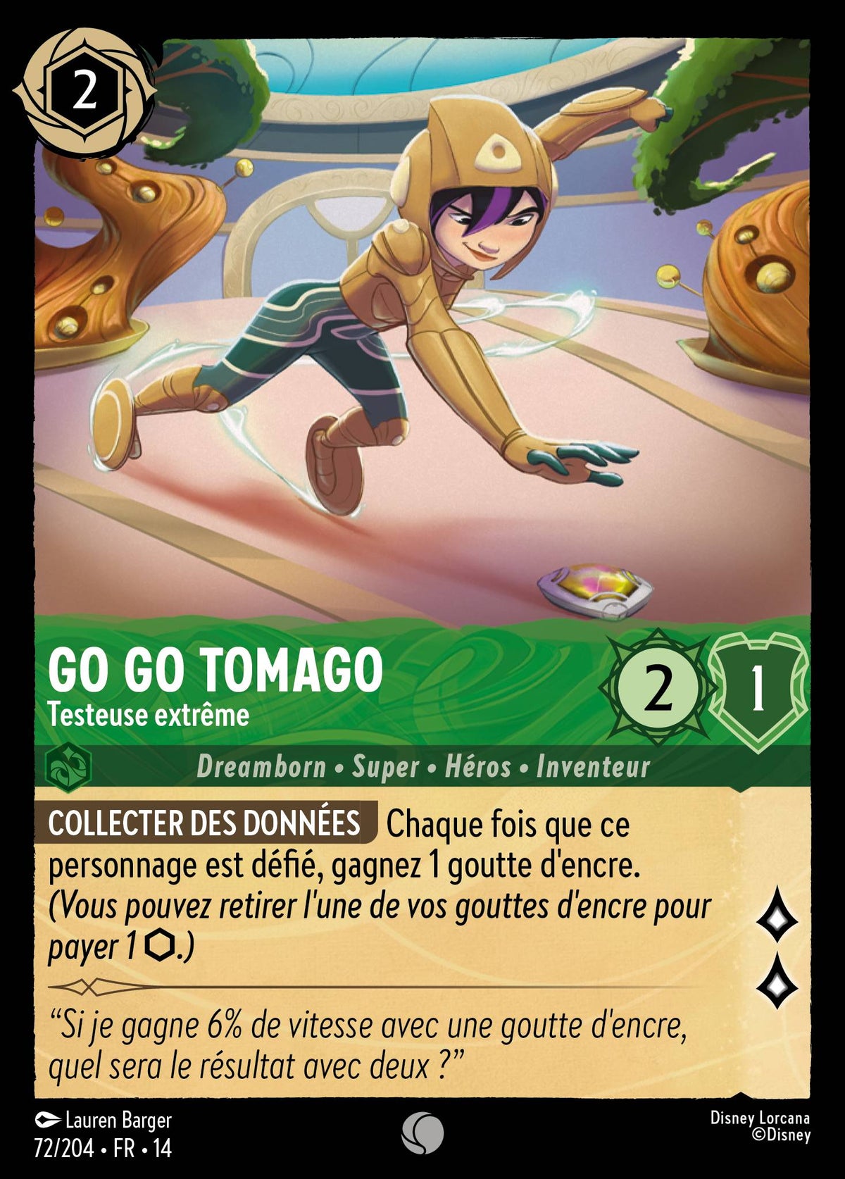 Carte Lorcana 072/204 Go Go Tomago, Testeuse extrême | LorenZone