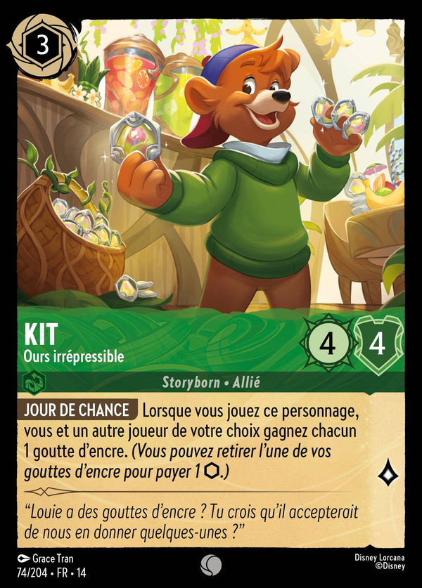 Carte Lorcana 074/204 Kit, Ours irrépressible | LorenZone