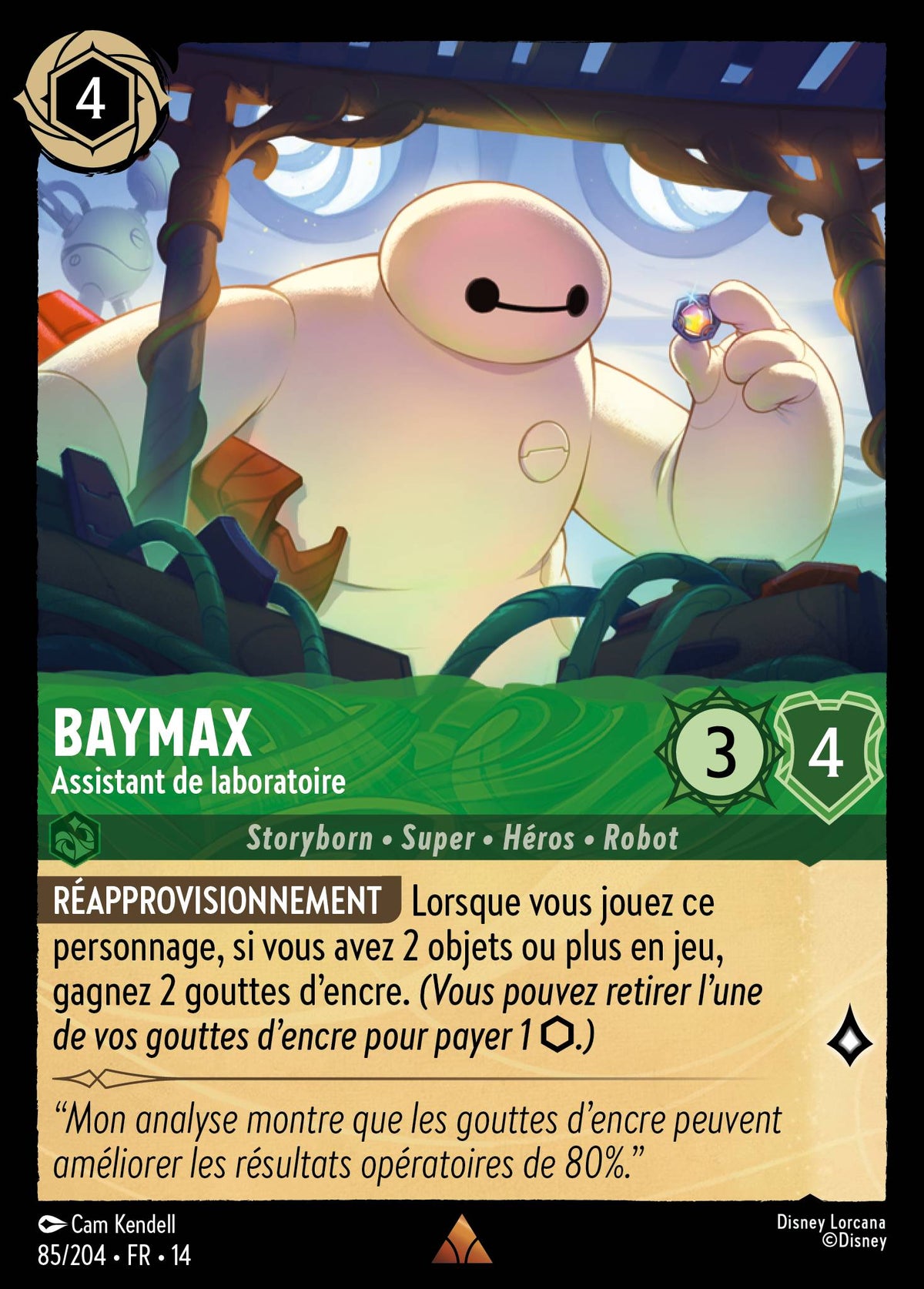 Carte Lorcana 085/204 Baymax, Assistant de laboratoire | LorenZone