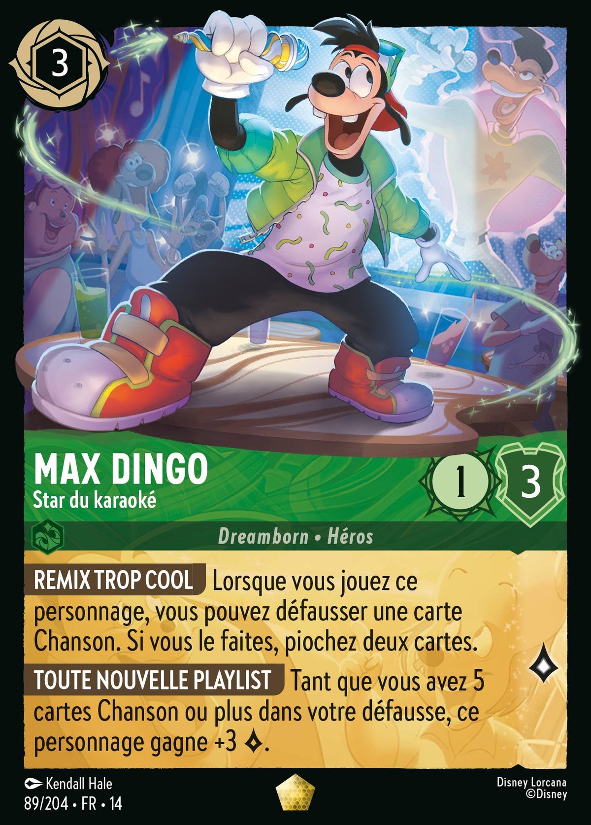 Carte Lorcana 089/204 Max Dingo, Star du karaoké | LorenZone