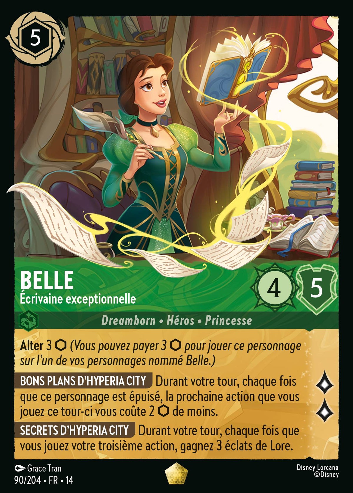 Carte Lorcana 090/204 Belle, Écrivaine exceptionnelle | LorenZone