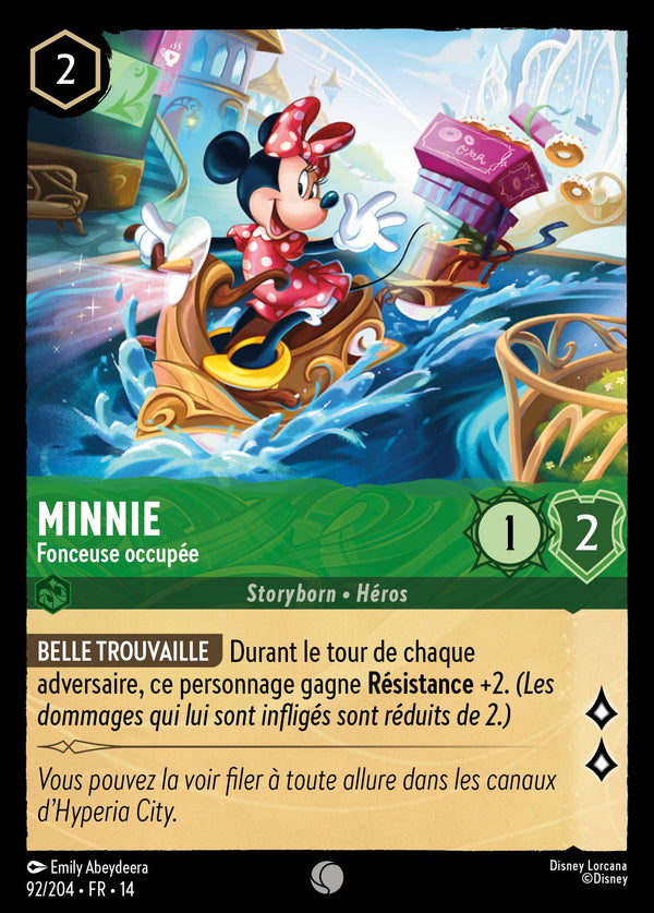 Carte Lorcana 092/204 Minnie, Fonceuse occupée | LorenZone
