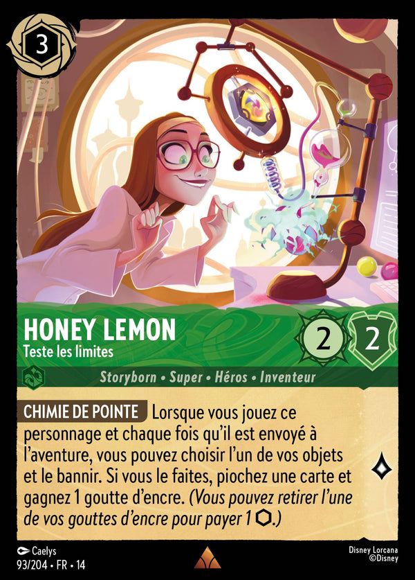 Carte Lorcana 093/204 Honey Lemon, Teste les limites | LorenZone