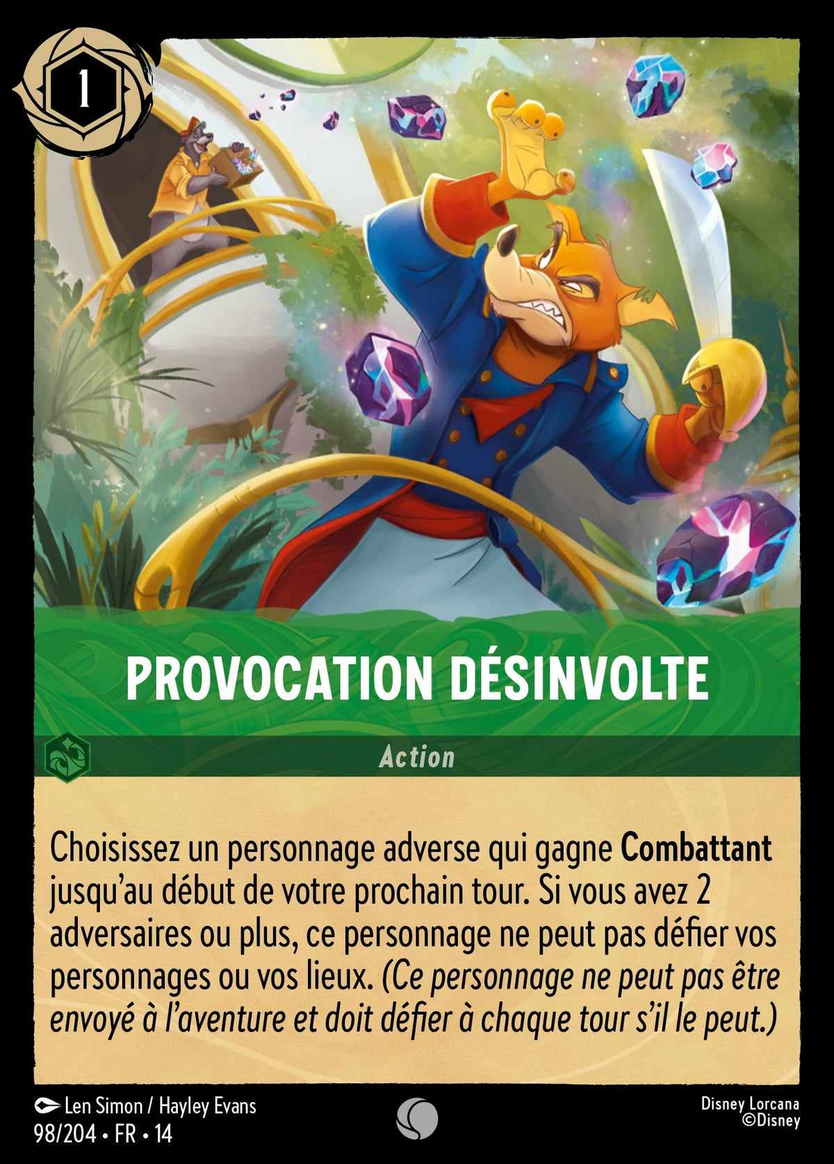 Carte Lorcana 098/204 Provocation désinvolte | LorenZone