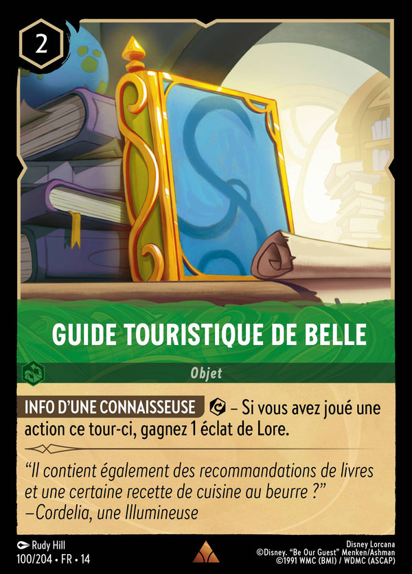 Carte Lorcana 100/204 Guide touristique de Belle | LorenZone