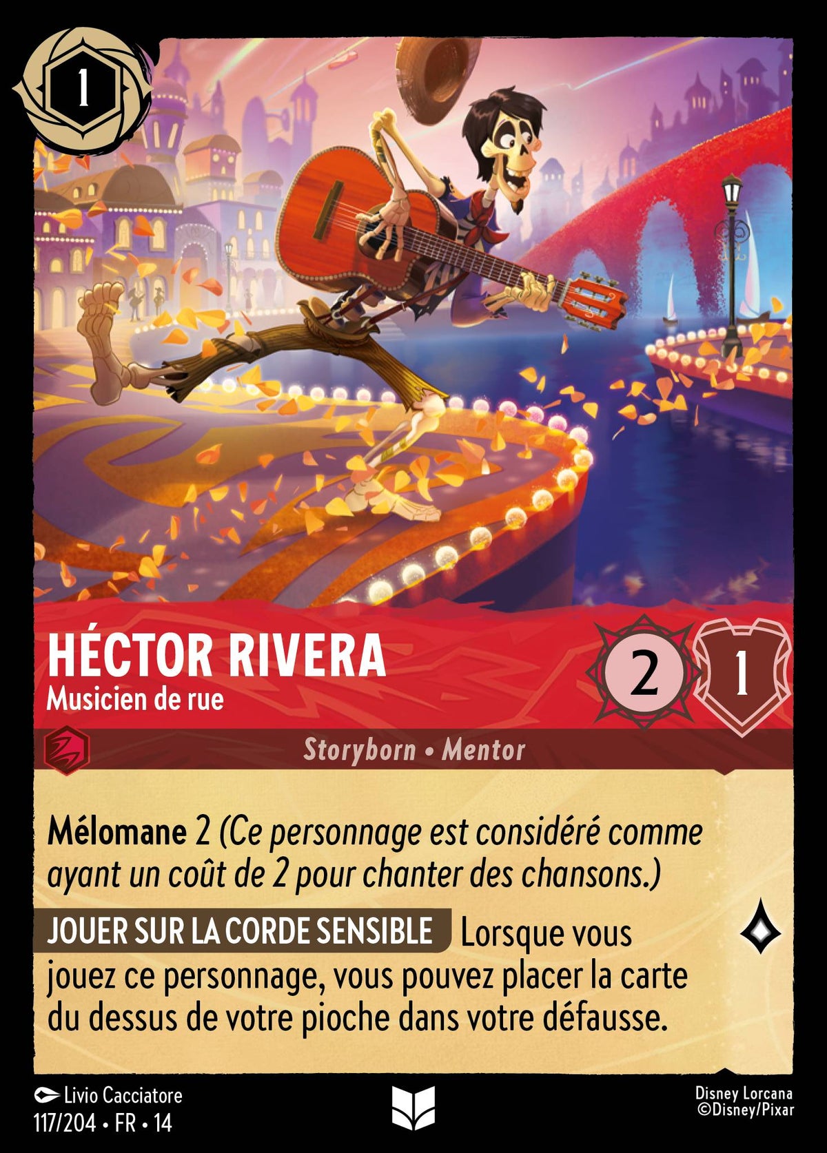 Carte Lorcana 117/204 Héctor Rivera, Musicien de rue | LorenZone