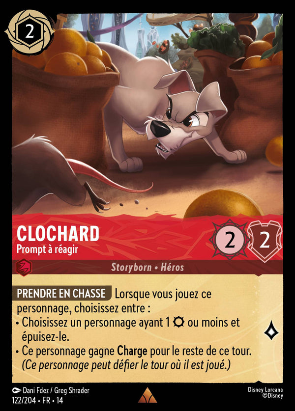 Carte Lorcana 122/204 Clochard, Prompt à réagir | LorenZone