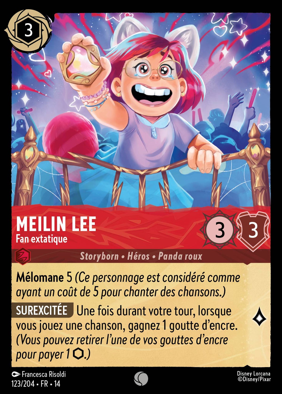 Carte Lorcana 123/204 Meilin Lee, Fan extatique | LorenZone