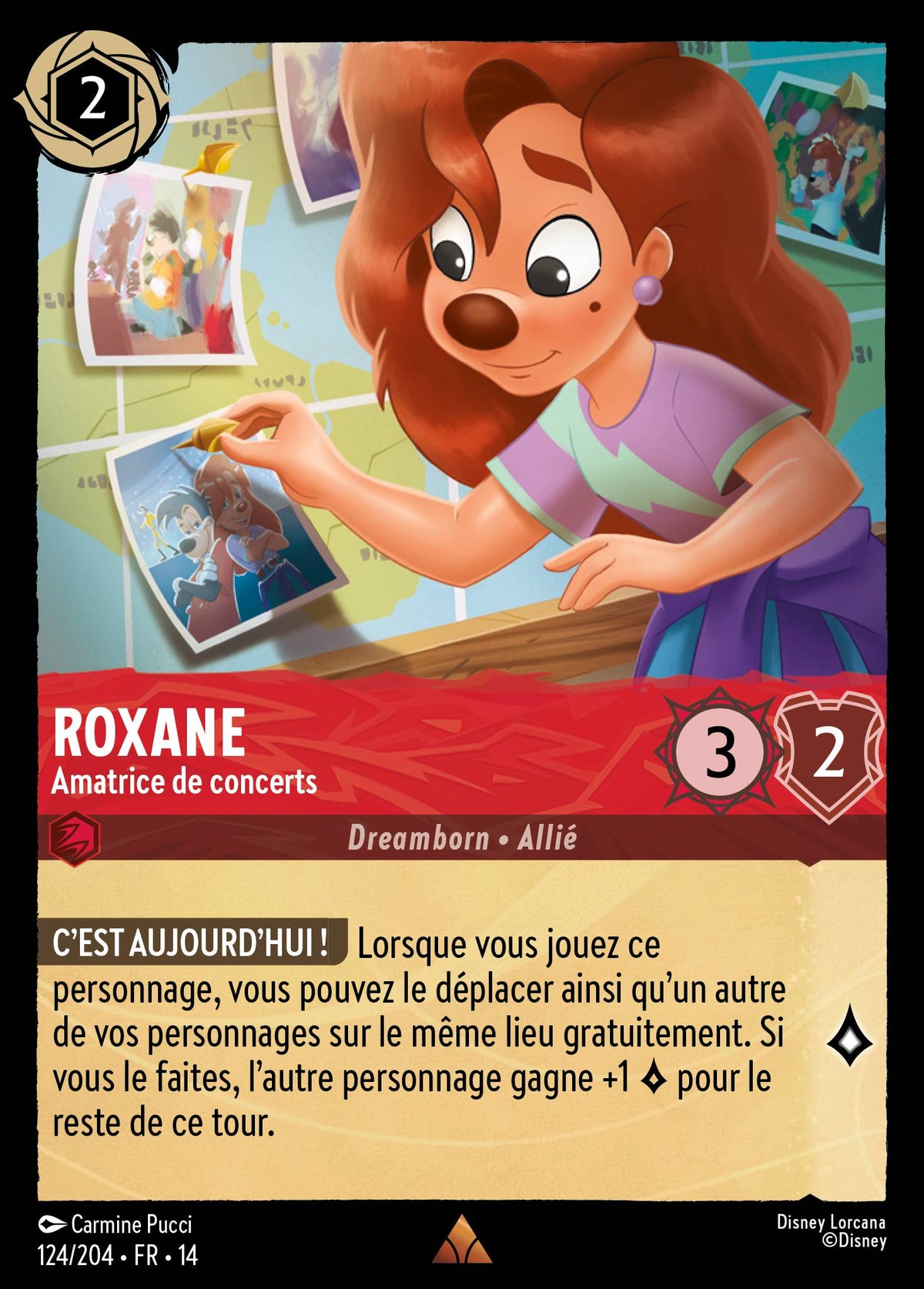 Carte Lorcana 124/204 Roxane, Amatrice de concerts | LorenZone