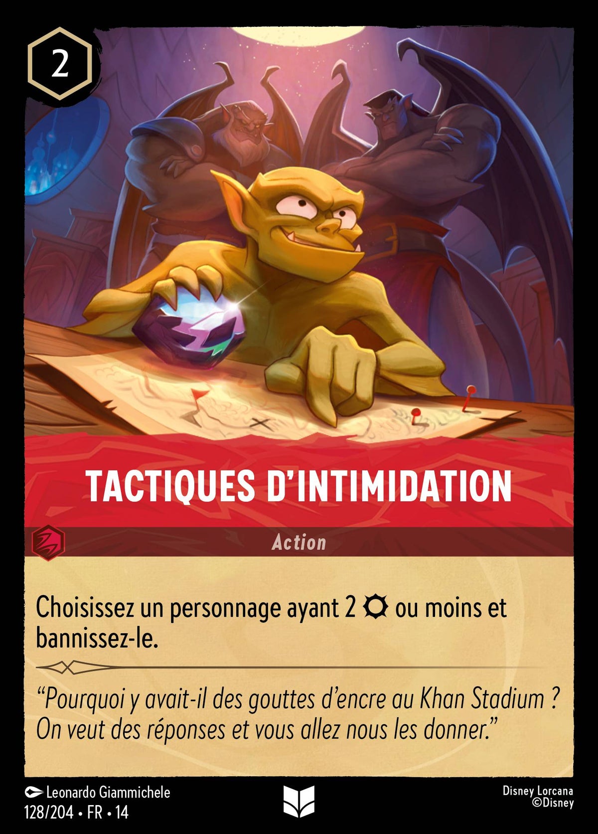 Carte Lorcana 128/204 Tactiques d'intimidation | LorenZone