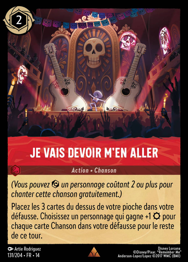 Carte Lorcana 131/204 Je vais devoir m'en aller | LorenZone