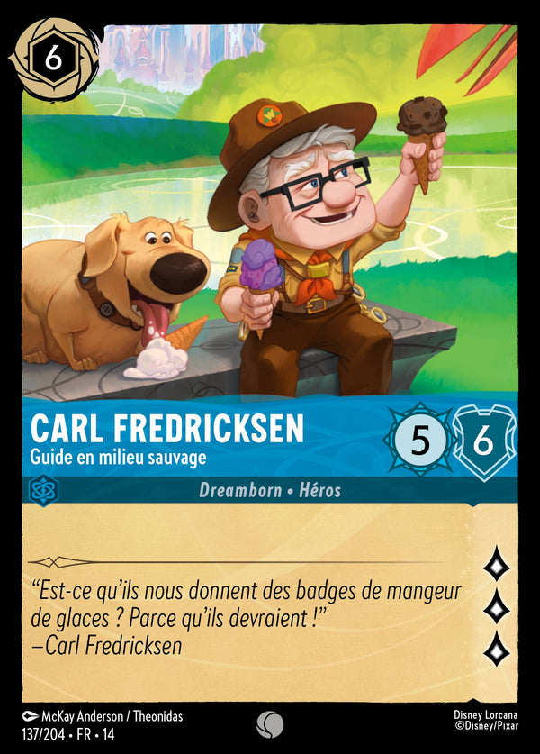 Carte Lorcana 137/204 Carl Fredricksen, Guide en milieu sauvage | LorenZone
