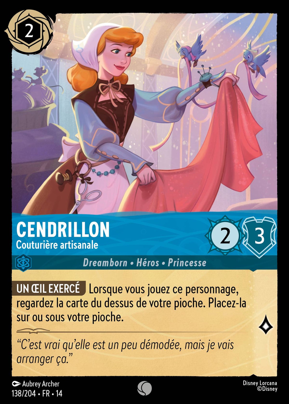 Carte Lorcana 138/204 Cendrillon, Couturière artisanale | LorenZone