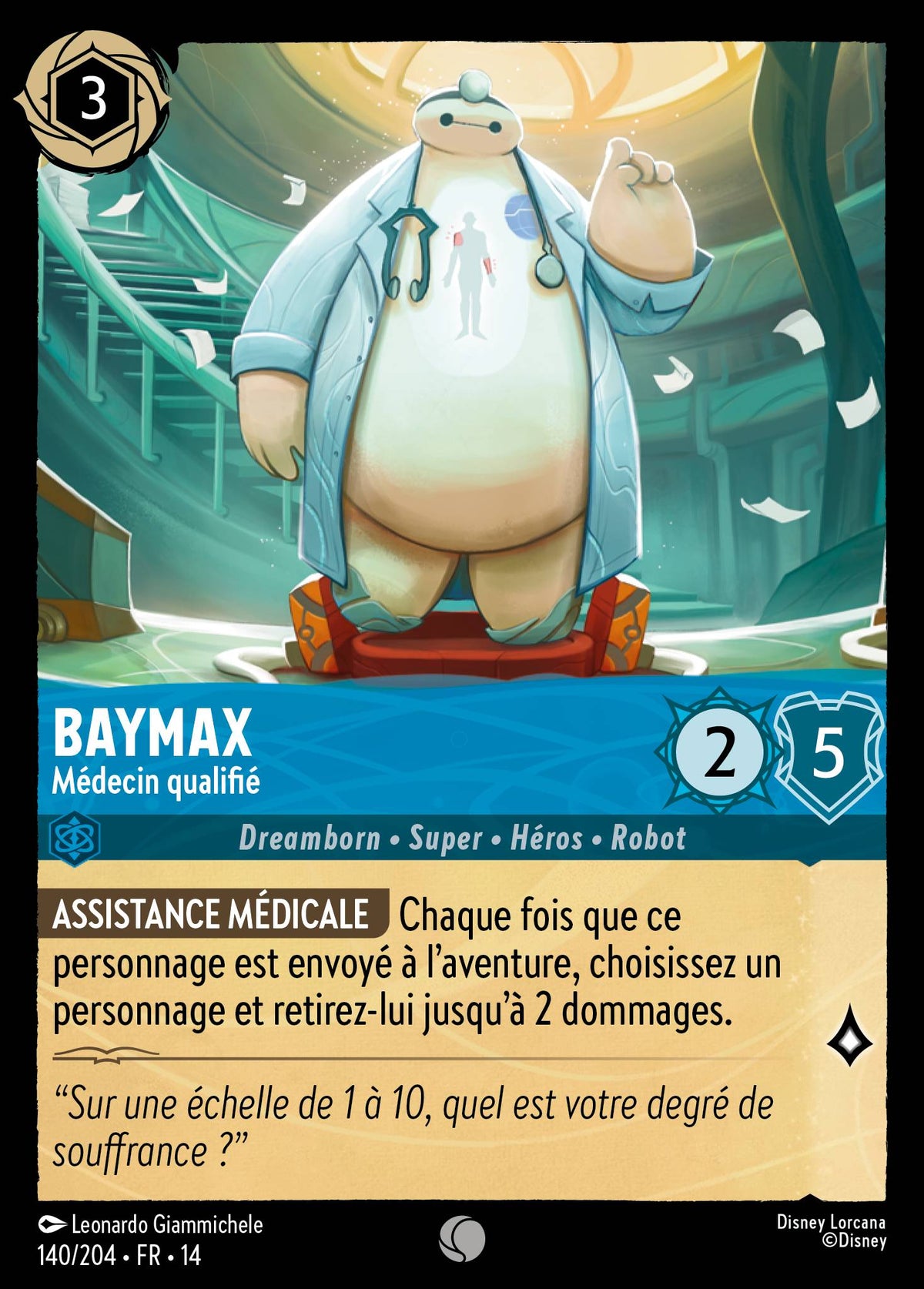 Carte Lorcana 140/204 Baymax, Médecin qualifié | LorenZone