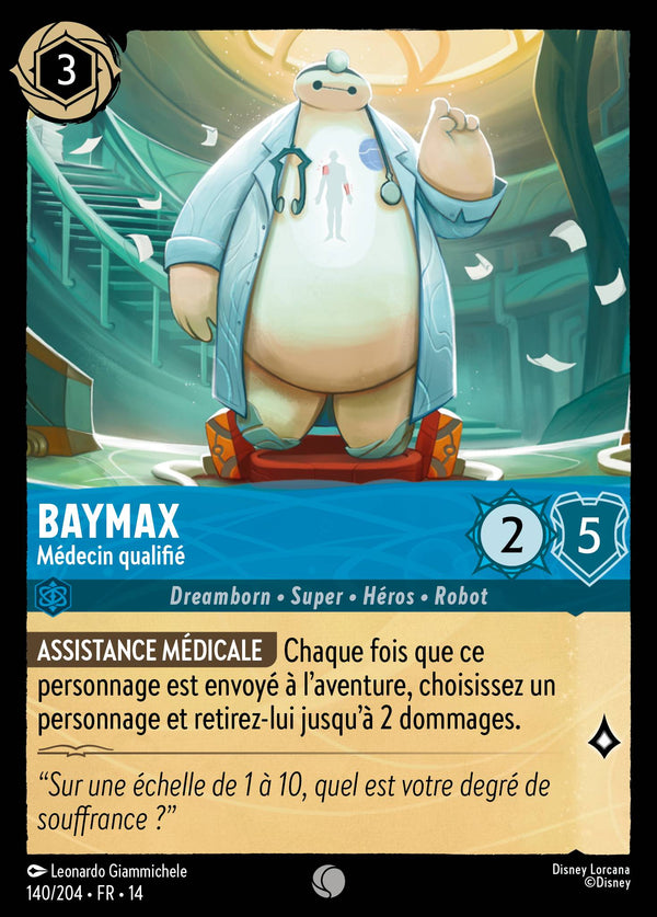 Carte Lorcana 140/204 Baymax, Médecin qualifié | LorenZone