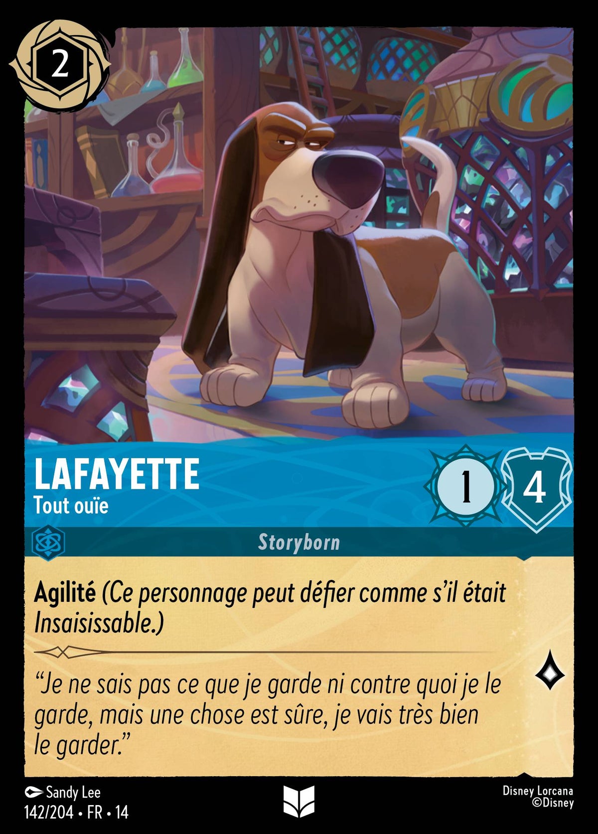 Carte Lorcana 142/204 Lafayette, Tout ouïe | LorenZone