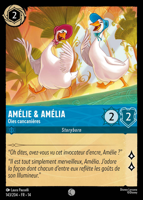 Carte Lorcana 143/204 Amélie & Amélia, Oies cancanières | LorenZone