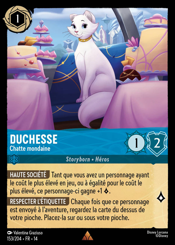 Carte Lorcana 153/204 Duchesse, Chatte mondaine | LorenZone