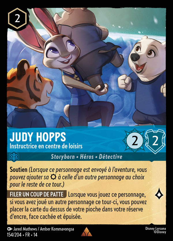 Carte Lorcana 154/204 Judy Hopps, Instructrice en centre de loisirs | LorenZone