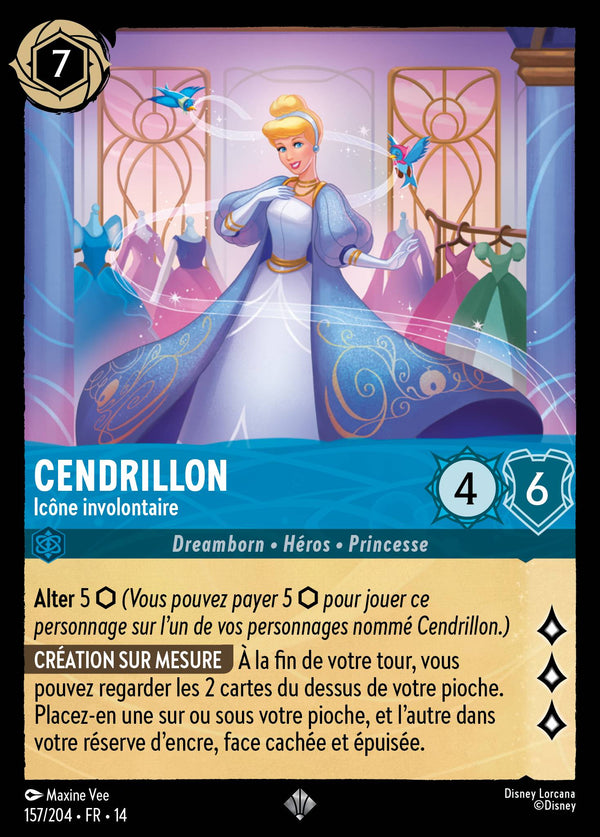 Carte Lorcana 157/204 Cendrillon, Icône involontaire | LorenZone