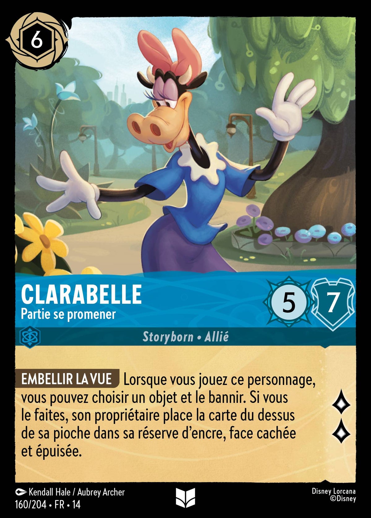 Carte Lorcana 160/204 Clarabelle, Partie se promener | LorenZone