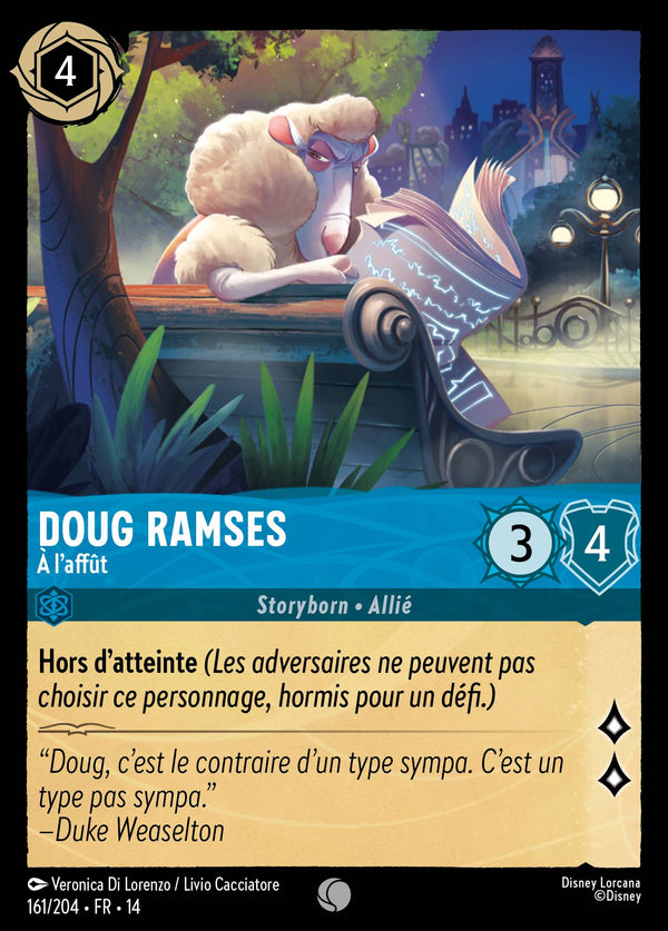 Carte Lorcana 161/204 Doug Ramses, À l'affût | LorenZone