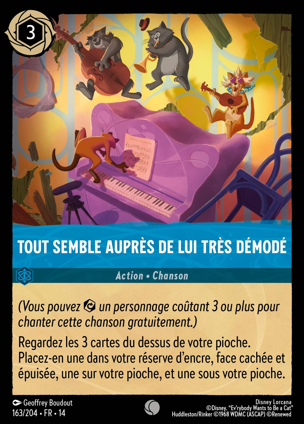 Carte Lorcana 163/204 Tout semble auprès de lui très démodé | LorenZone