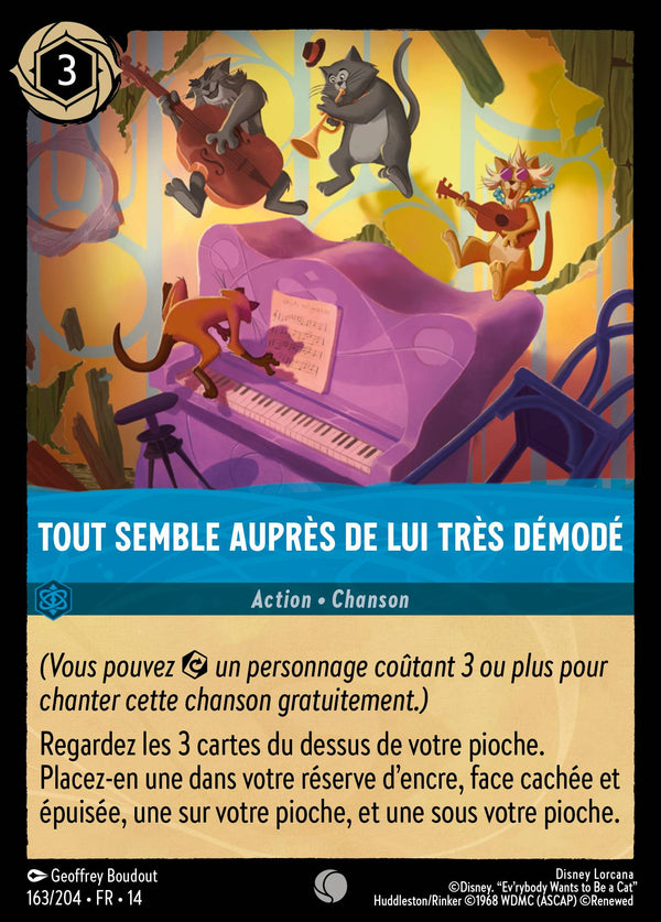 Carte Lorcana 163/204 Tout semble auprès de lui très démodé | LorenZone