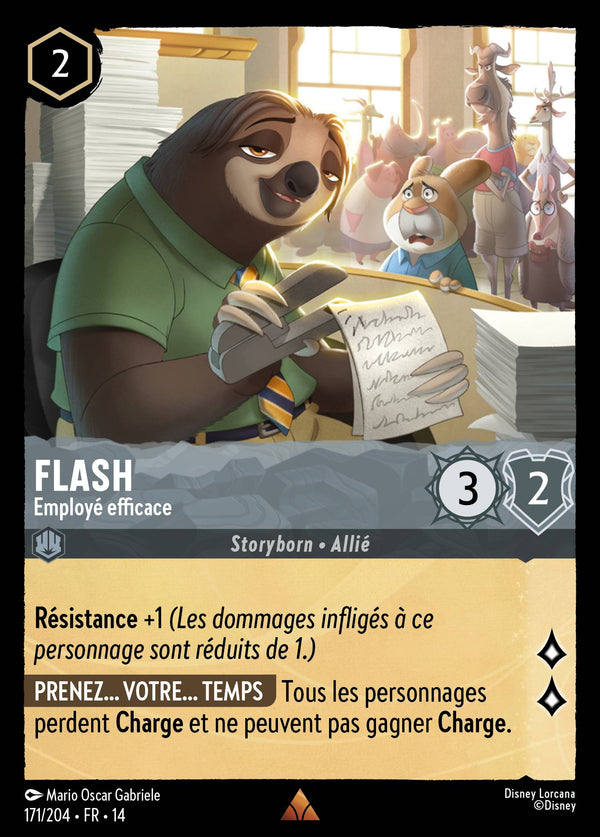 Carte Lorcana 171/204 Flash, Employé efficace | LorenZone