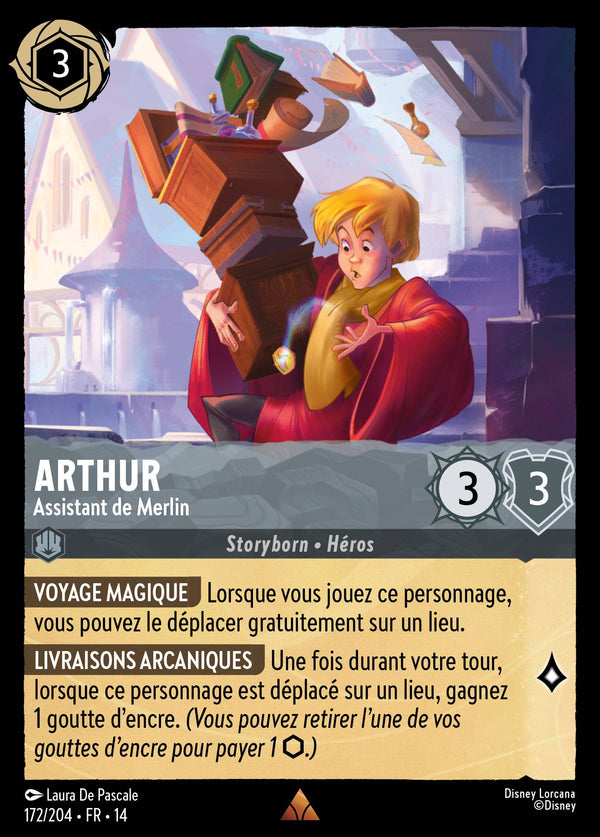 Carte Lorcana 172/204 Arthur, Assistant de Merlin | LorenZone