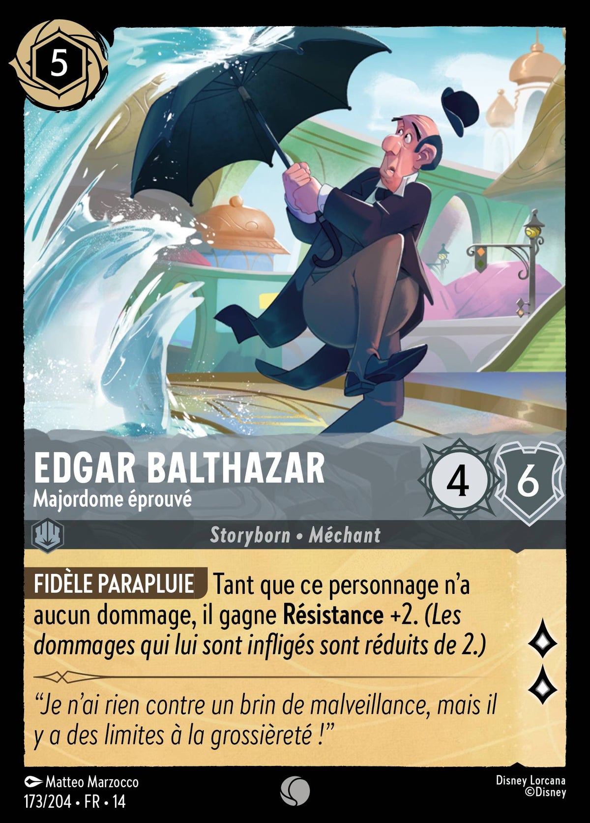 Carte Lorcana 173/204 Edgar Balthazar, Majordome éprouvé | LorenZone