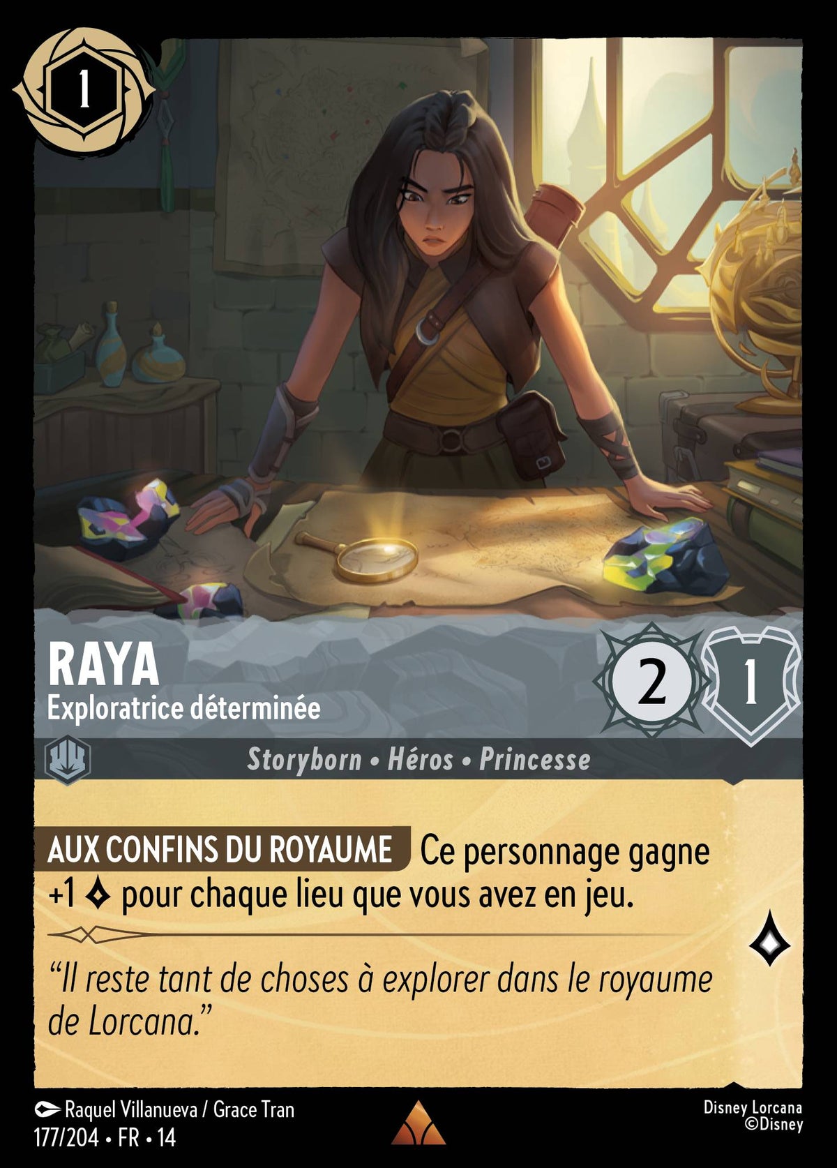 Carte Lorcana 177/204 Raya, Exploratrice déterminée | LorenZone