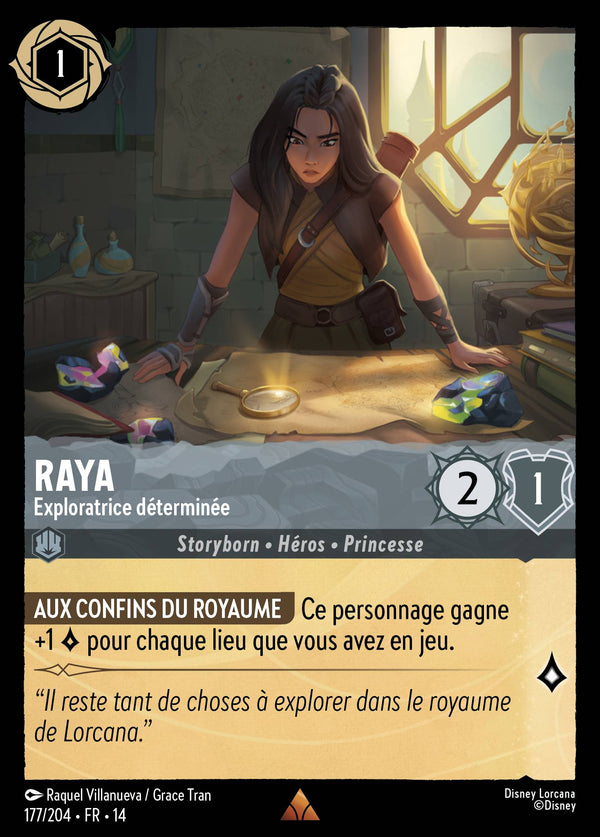 Carte Lorcana 177/204 Raya, Exploratrice déterminée | LorenZone