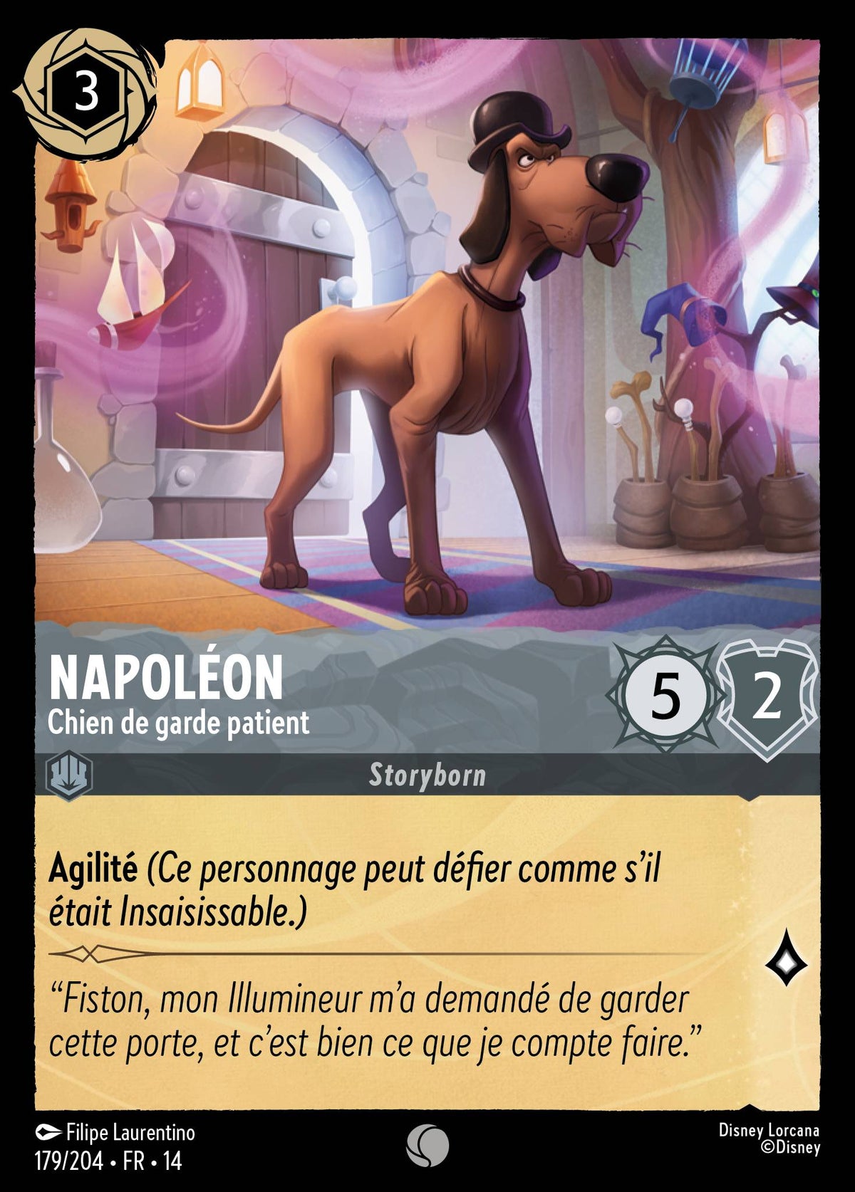 Carte Lorcana 179/204 Napoléon, Chien de garde patient | LorenZone