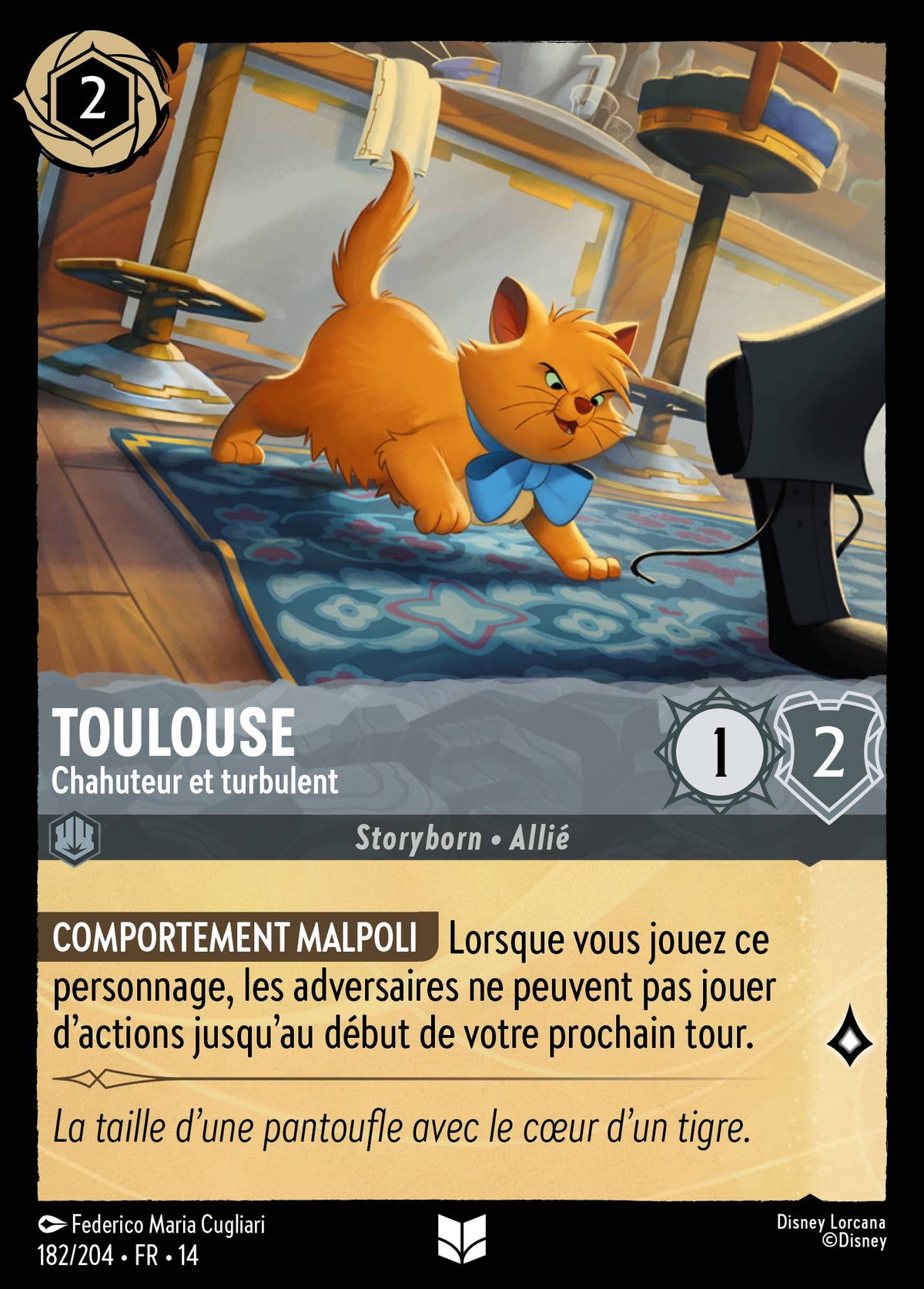 Carte Lorcana 182/204 Toulouse, Chahuteur et turbulent | LorenZone